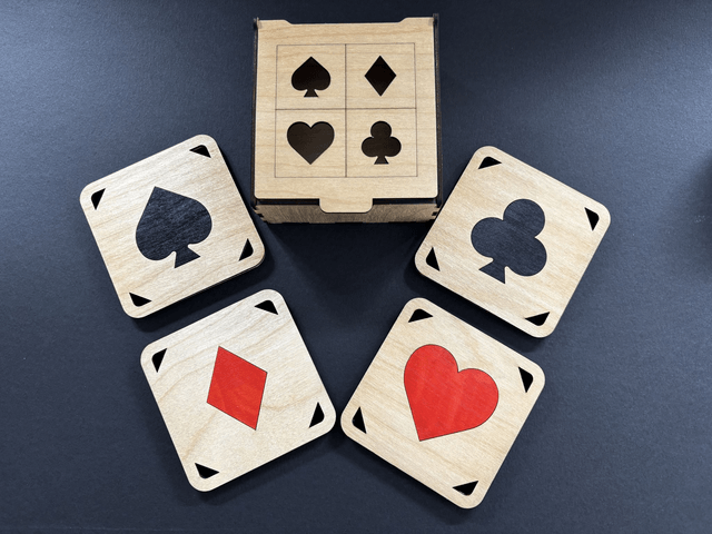 Playing Card Coaster Set