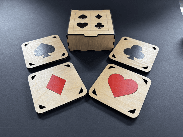 Playing Card Coaster Set